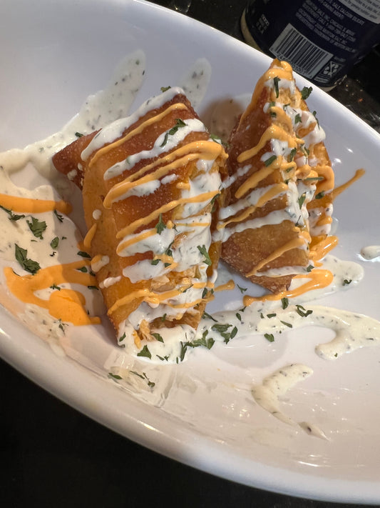 Buffalo chicken egg roll